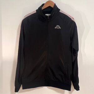Kappa Men's Large Black and Red Jacket Zip Up Y2K 00s Vintage
